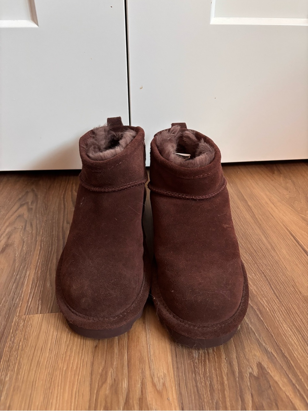 BearPaw Brown Suede Ankle Booties